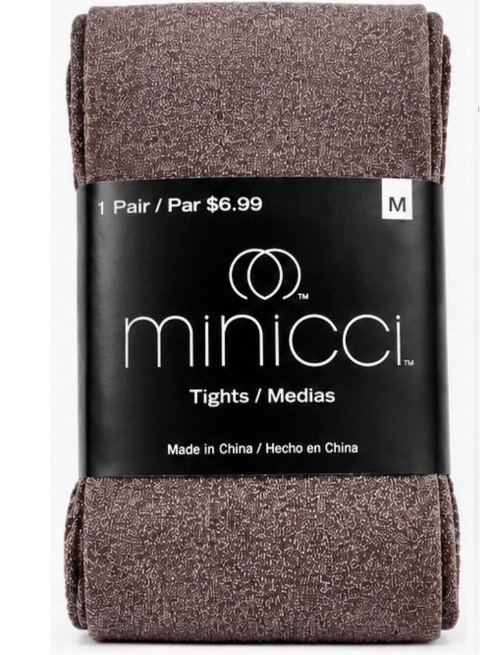 Minicci Women's Brown Heathered Knit Tights – Size Medium
